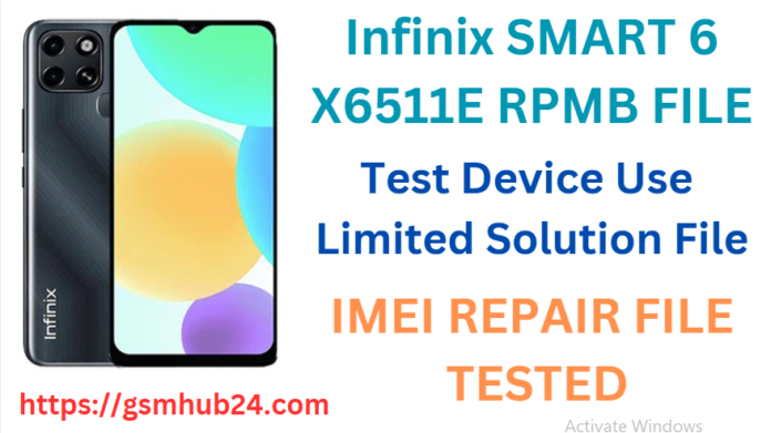 INFINIX SMART 6 X6511E RPMB FILE