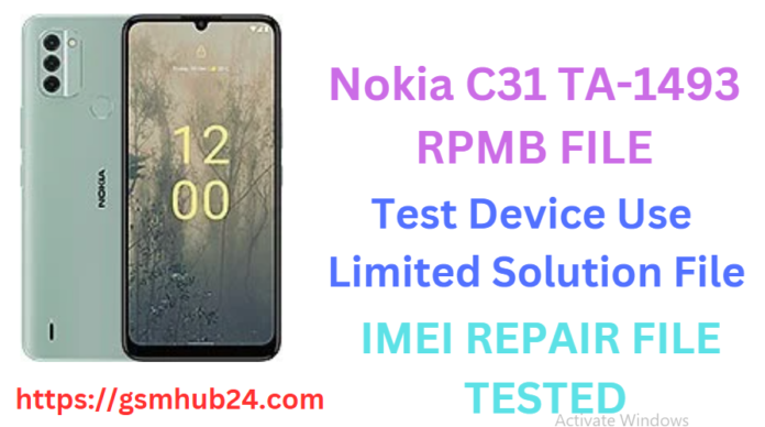 NOKIA C31 TA-1493 RPMB FILE