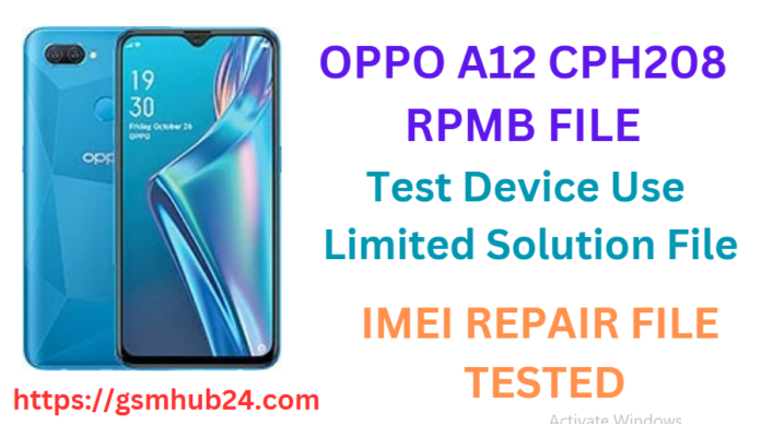 OPPO A12 CPH208 RPMB FILE
