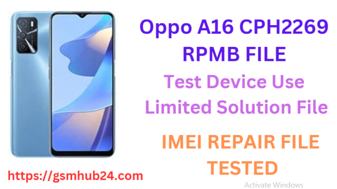 OPPO A16 CPH2269 RPMB FILE
