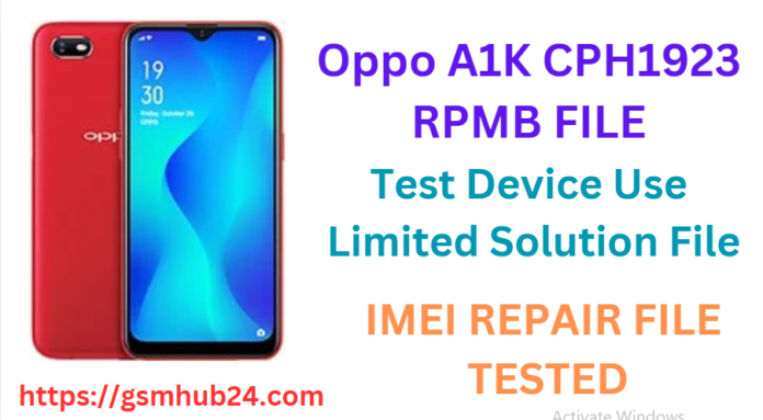 OPPO A1K CPH1923 RPMB FILE