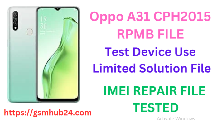OPPO A31 CPH2015 RPMB FILE