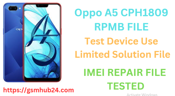 OPPO A5 CPH1809 RPMB FILE
