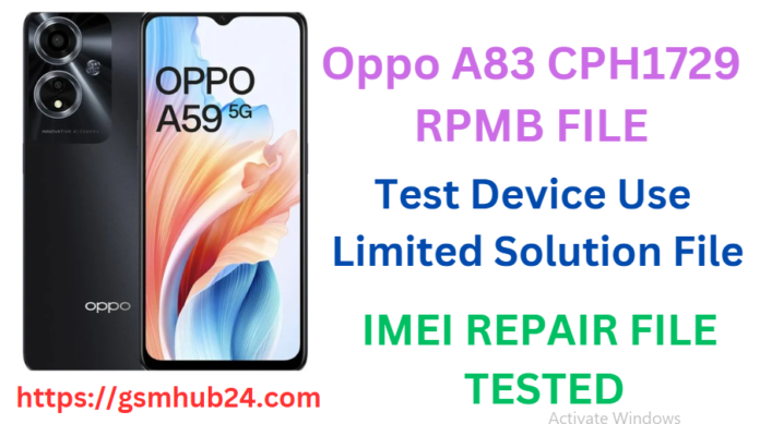 OPPO A83 CPH1729 RPMB FILE