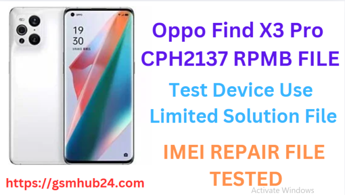 OPPO FIND X3 PRO CPH2137 RPMB FILE