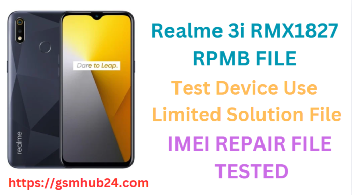 REALME 3i RMX1827 RPMB FILE