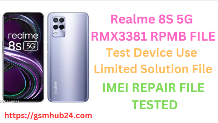 REALME 8S 5G RMX3381 RPMB FILE