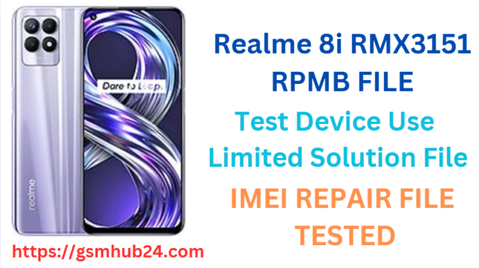 REALME 8i RMX3151 RPMB FILE