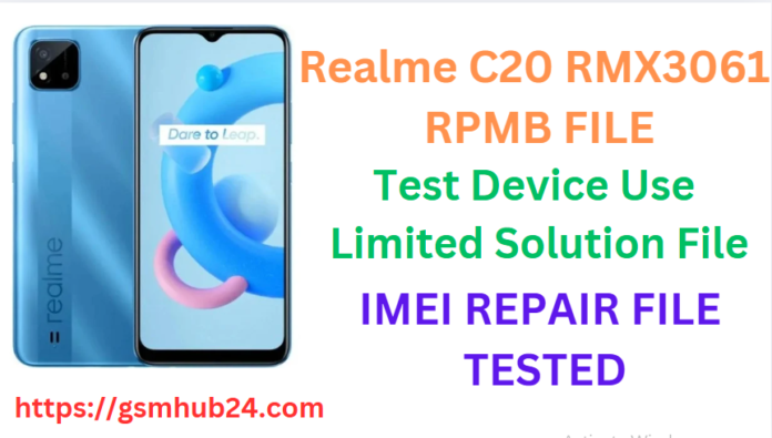 REALME C20 RMX3061 RPMB FILE