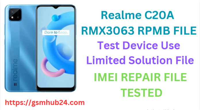 REALME C20A RMX3063 RPMB FILE