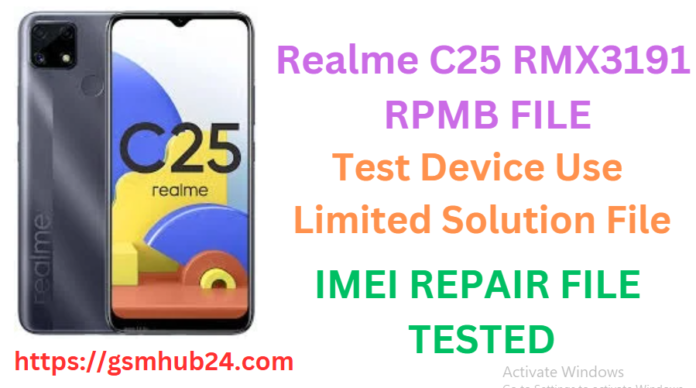REALME C25 RMX3191 RPMB FILE