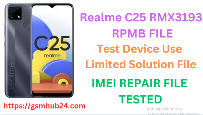 REALME C25 RMX3193 RPMB FILE