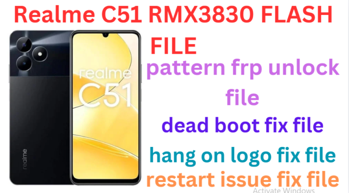 REALME C51 RMX3830 FLASH FILE