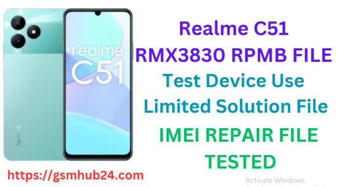 REALME C51 RMX3830 RPMB FILE