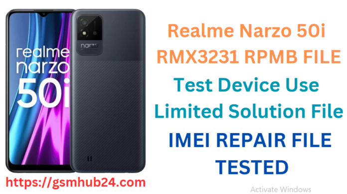 REALME NARZO 50i RMX3231 RPMB FILE