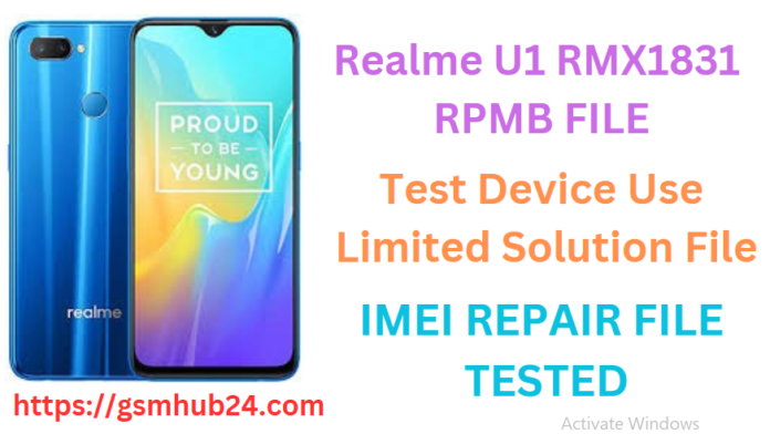 REALME U1 RMX1831 RPMB FILE