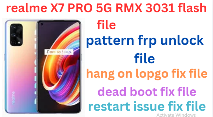 REALME X7 PRO 5G RMX2121 FLASH FILE