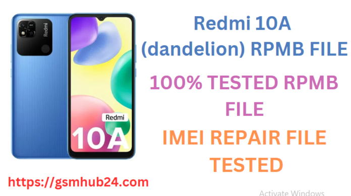 REDMI 10A (DANDELION) RPMB FILE