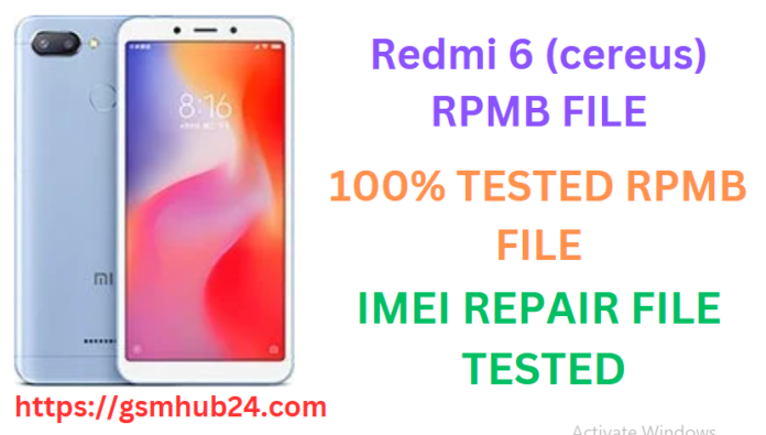 REDMI 6 (CEREUS) RPMB FILE