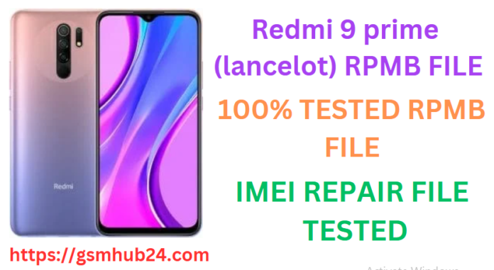REDMI 9 PRIME (LANCELOT) RPMB FILE
