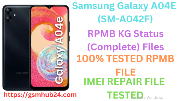 SAMSUNG GALAXY A04E (SM-A042F) RPMB FILE