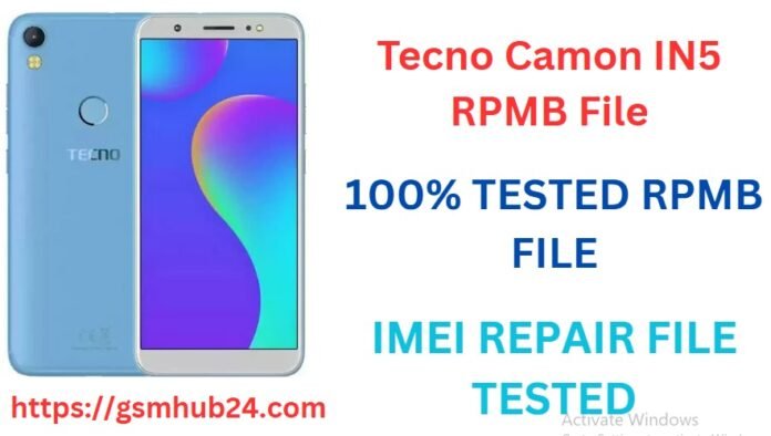 Tecno Camon IN5 RPMB File