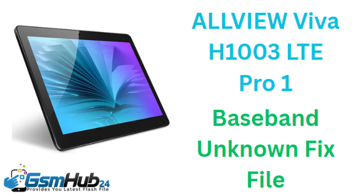 ALLVIEW Viva H1003 LTE Pro 1 NVRAM NVDATA file